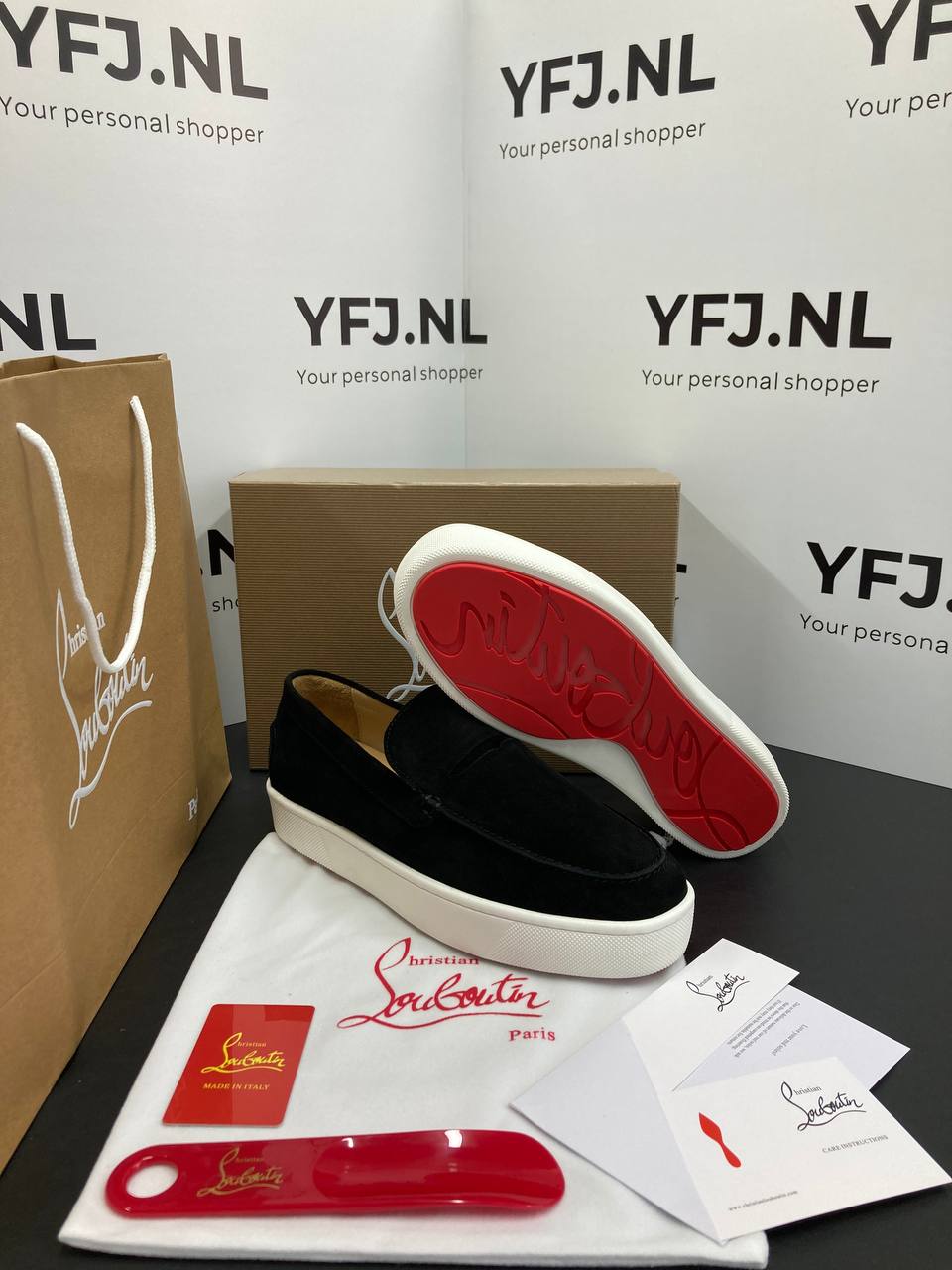 Christian Louboutin Instappers Zwart