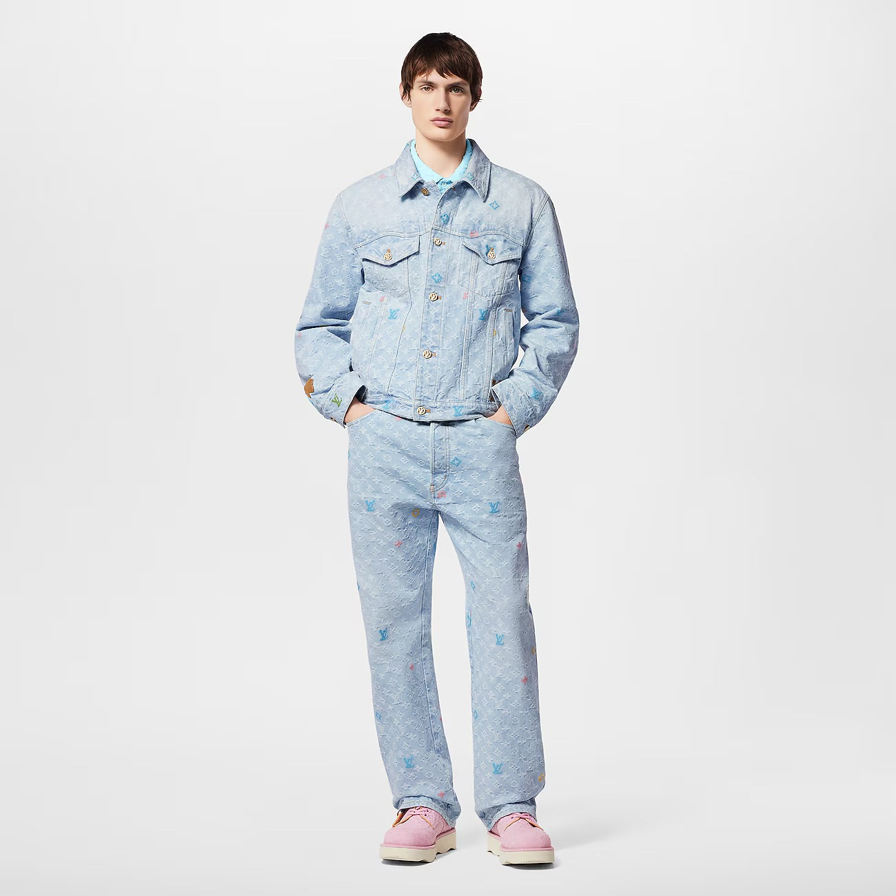 LOUIS VUITTON DENIM JACKET+JEANS